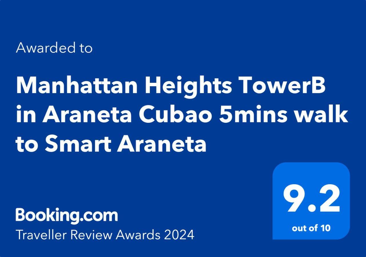 Manhattan Heights Towerb In Araneta Cubao 5Mins Walk To Smart Araneta Manila Exterior foto
